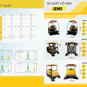 Xe điện quét hút điện, vệ sinh công nghiệp, khu đô thị, kho xưởng, giá rẻ Geime 3