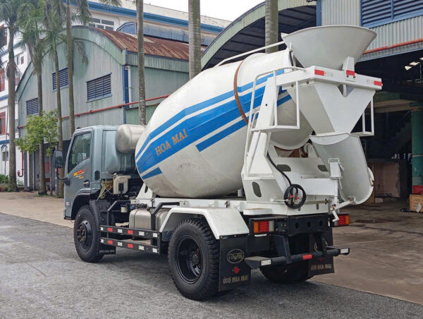 xe trộn bê tông hoa mai 3-4 khối, giá rẻ, chính hãng, địa điểm mua, giá bán