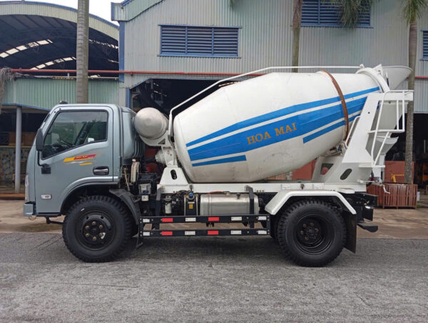 xe trộn bê tông hoa mai 3-4 khối, giá rẻ, chính hãng, địa điểm mua, giá bán
